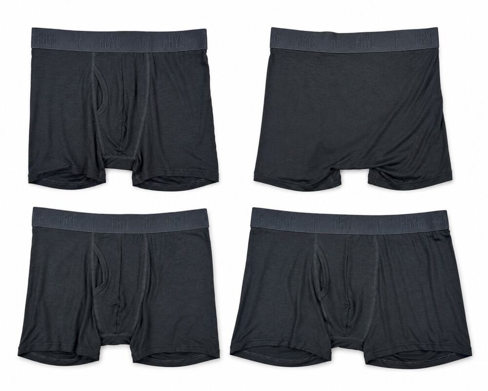 Frye 4.5 Inch Bamboo Blend Boxer Briefs 4 Pack Black NWT — Size Small